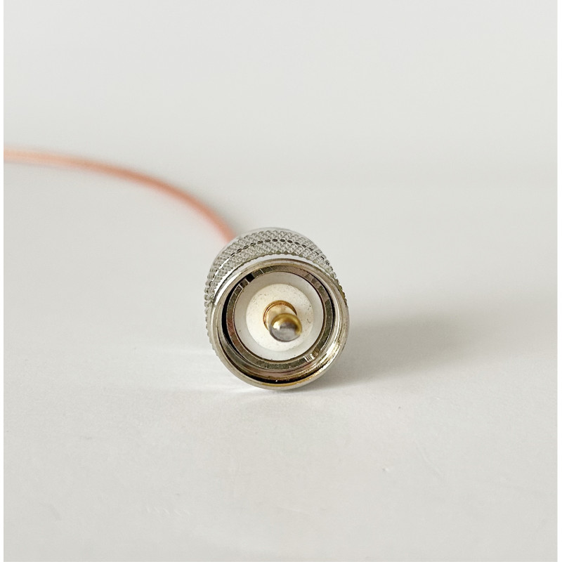 Пигтейл QMA-Male - UHF-Male ВЧ кабель переходник RG316 длинна 30 см