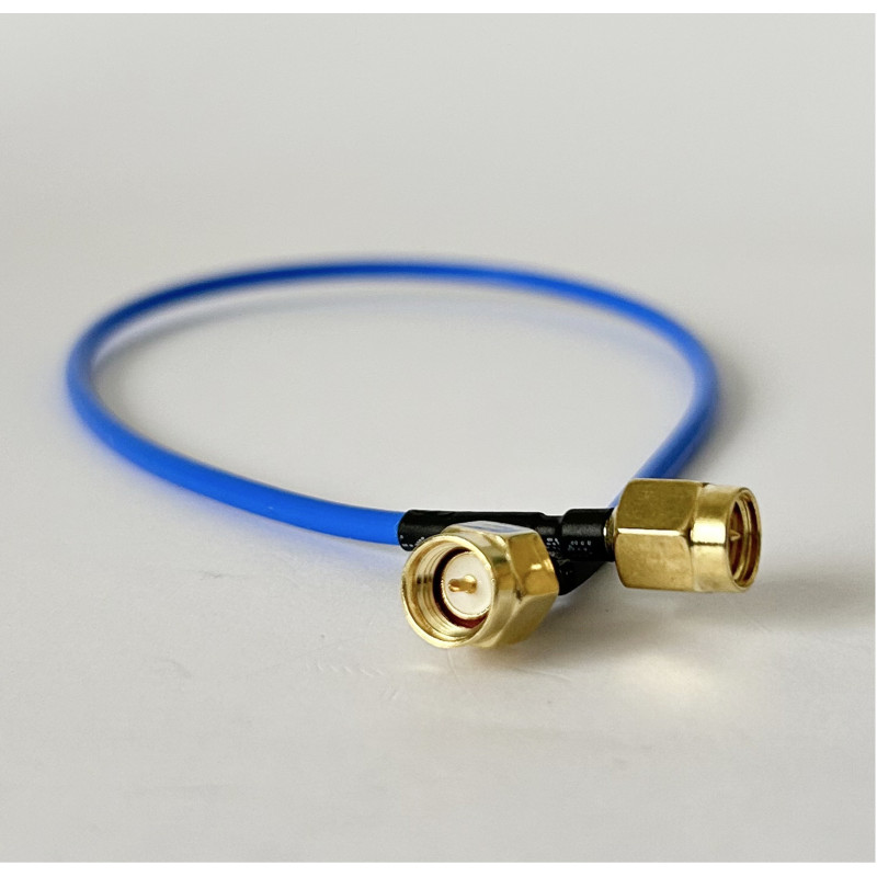 Пигтейл SMA-Male - SMA-Male ВЧ кабель переходник RG-405 (Semi-Rigid) 30 см