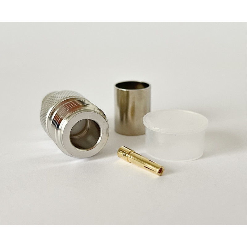 Разъем N-Type-Female на кабель RG-8/LMR400 под обжим