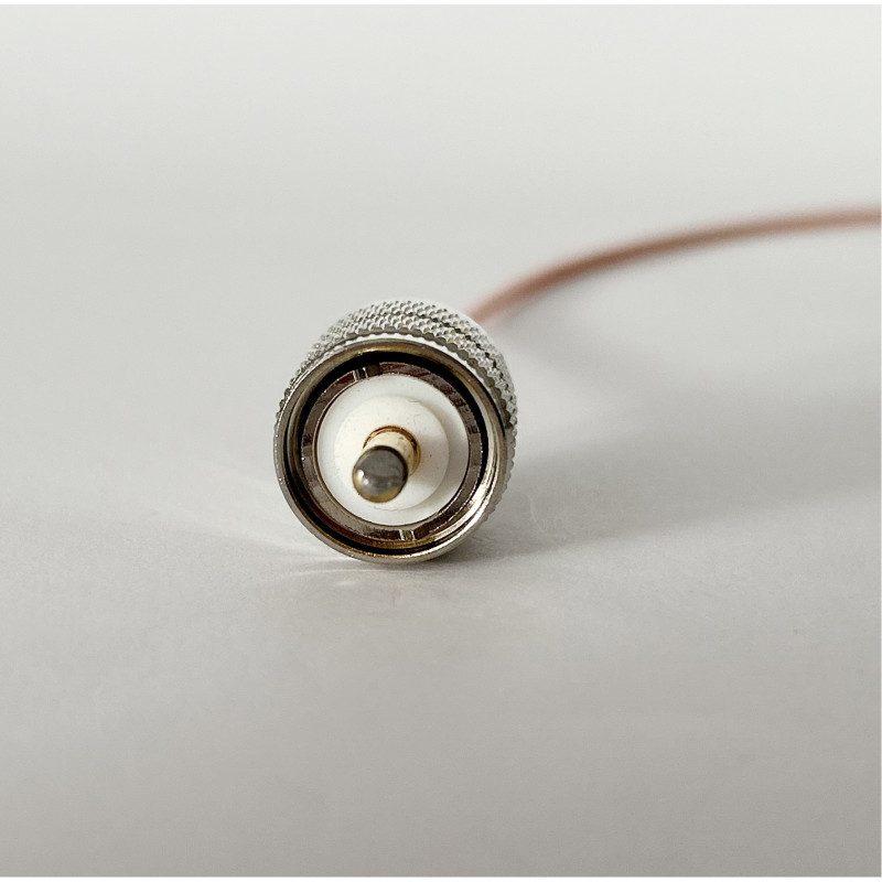 Пігтейл UHF-Male - QMA-Female ВЧ кабель перехідник RG316 довжина 30 см