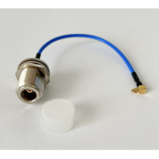 Пігтейл MMCX-90 - N-Type-F ВЧ кабель перехідник RG405 15 см, кутовий