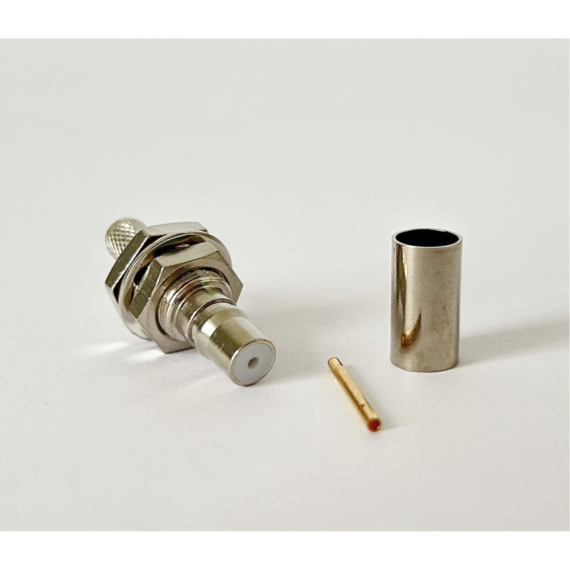 Разъем QMA-Female на кабель RG-58 под обжим