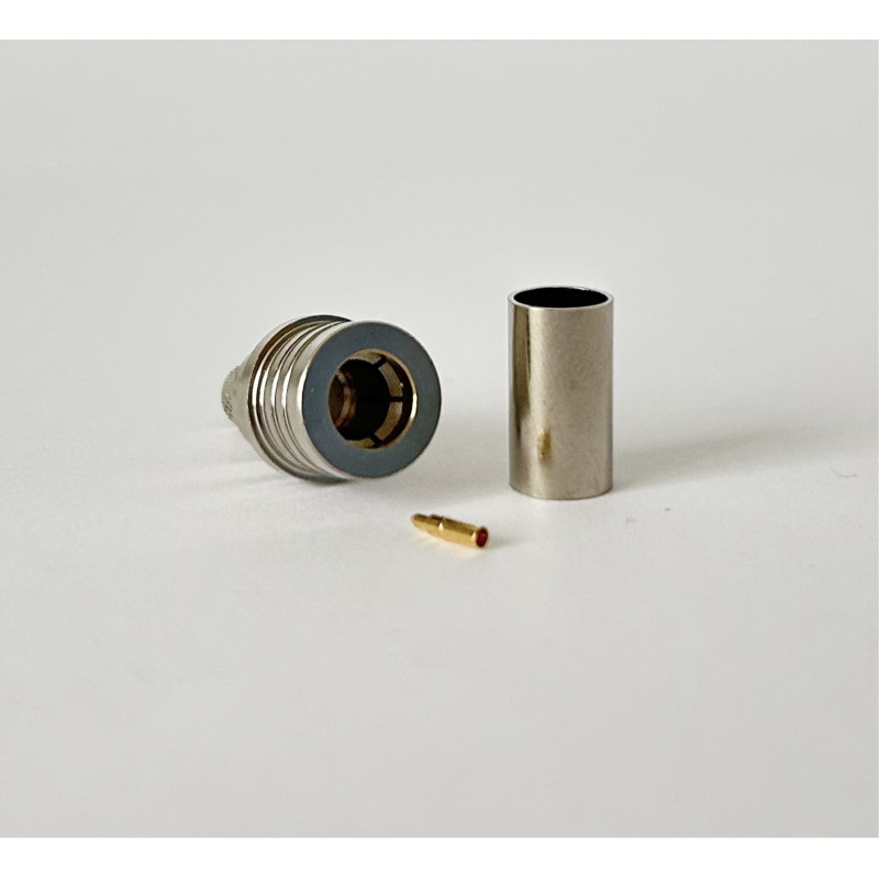 Разъем QMA-Male на кабель RG-58 под обжим