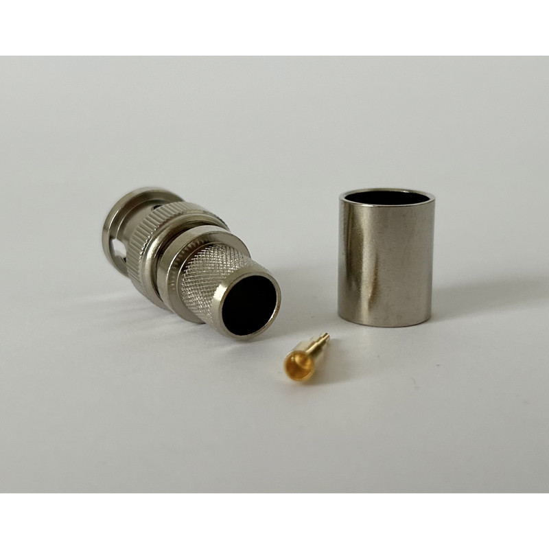 Роз'єм BNC-Male на кабель RG-8/LMR400 під обтиск