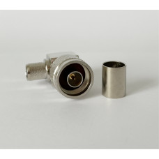 Роз'єм N-Type-Male на кабель RG-8/LMR400 під обтиск, кутовий