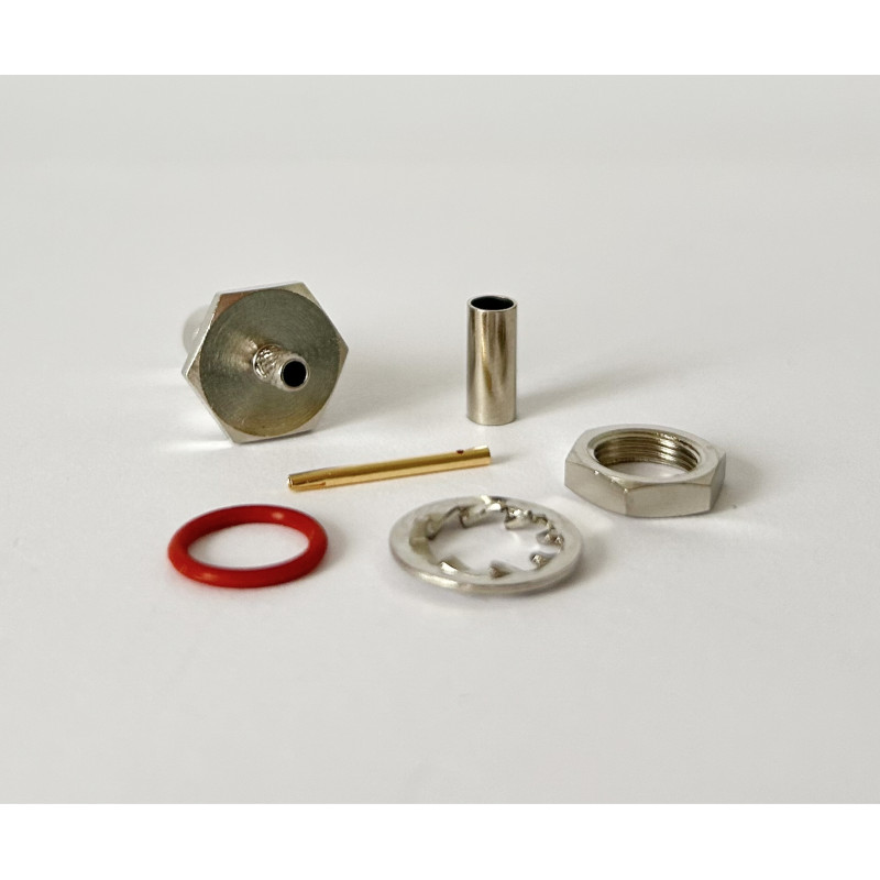 Разъем QMA-Female на кабель RG316 под обжим