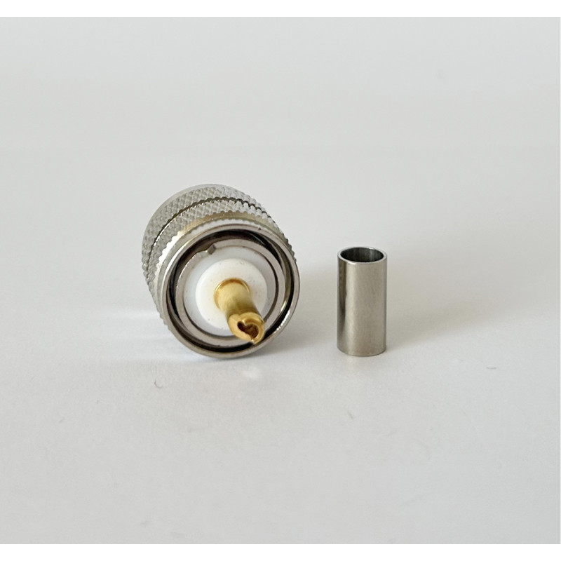 Роз'єм UHF-Male (PL259) на кабель RG400 під обтиск