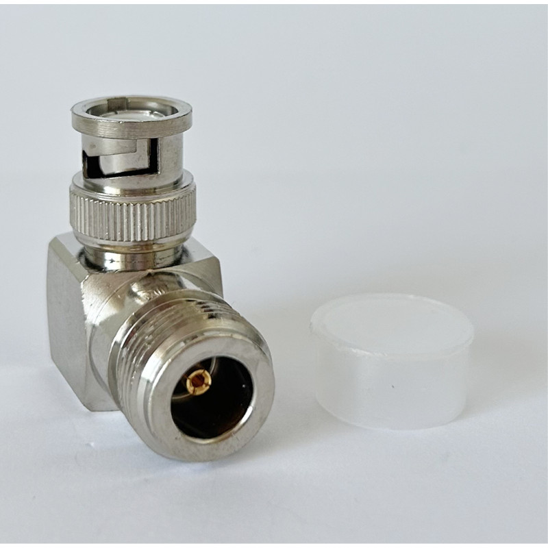 Переходник BNC-Male - N-Type-Female 90°(коннектор папа-мама) угловой