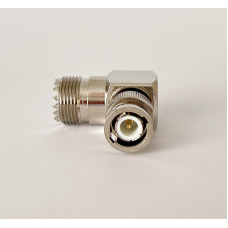 Перехідник BNC-Male - UHF-Female 90°(конектор тато - мама) кутовий Перехідник BNC-Male - UHF-Female 90°(конектор тато - мама) кутовий