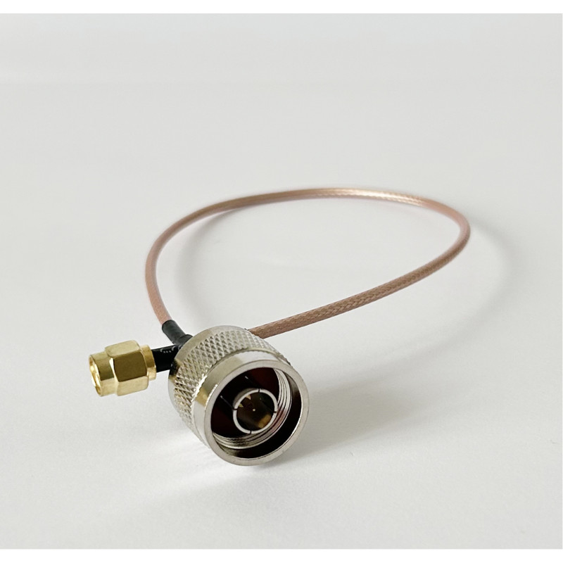 Пигтейл N-Type Male – SMA Male ВЧ кабель-переходник RG316, длина 30 см.