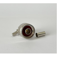 Роз'єм N-Type Male на кабель RG-58 під обтиск, кутовий Роз'єм N-Type Male на кабель RG-58 під обтиск, кутовий